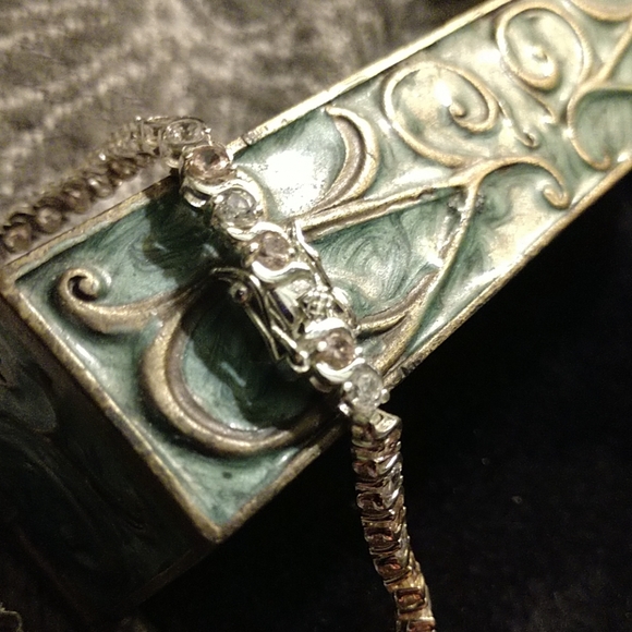 Sterling Silver and Cubic Zirconia Tennis Bracelet - Picture 6 of 10